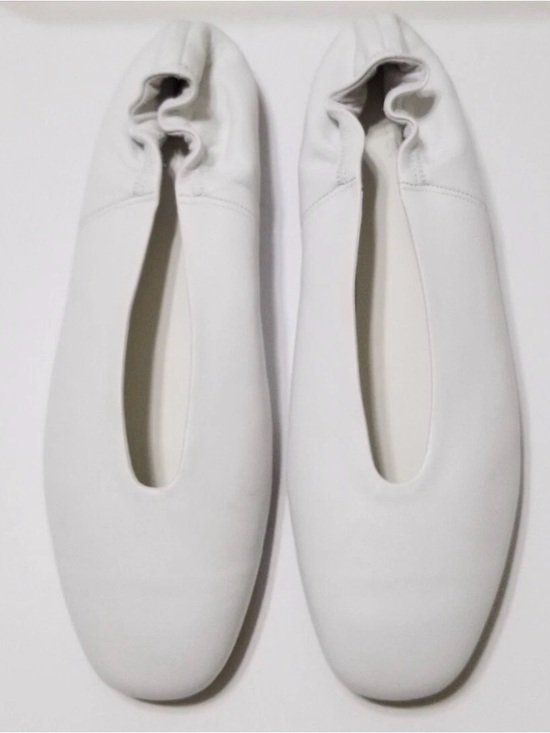 Vince Shoes - Vince Ballet Flats Pristine Optical White Leather Sz 9/ 39 Made in Italy